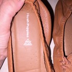 Hush Puppies Women s Brown Leather Slip-on Loafer Flats Comfort Bow Size 11