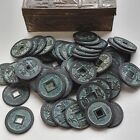 Ancient Chinese 62 Cash Coin Set- Trinket Box