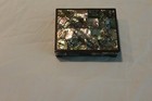 Abalone Shell Inlaid Mosaic Jewelry Trinket Box Rosewood Lined 4 5x3 5 