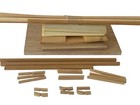 Doll House Miniature Unfinished Wood Molding Trim Vtg