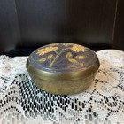 Vintage Tin Floral Flowers Blue Yellow Green Pink Tin Box Container Metal 4   