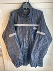 Ribe Motorcycle Rain Suit With Storage Bag  Size Large  Black W  Reflective