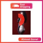 Plzoslly 2 Pack Large Folding Hand Fan For Men women  Rave Fan Chinese Kung Fu T