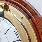 18  Nautical Porthole Brass Time s Clock With Solid Wood Base  Free Shipping
