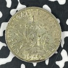 1909 France 1 Franc Lot f1314 Silver  High Grade  Beautiful 