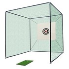 10x10x10ft Golf Practice Net Cage W  Metal Frame Hitting Net Kit Indoor Outdoor