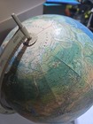 Vintage Rand Mcnally World Portrait Globe Soviet Union Metal Base Raised Topo
