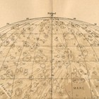 The Moon  Map Antique Print 1890 S  Original Lithography Wall Art