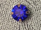 Craftbuddyus 50pcs 8mm Sew On Silver Set Royal Blue Crystal Rhinestone Gems  Diy