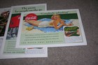 4 Vintage Coca Cola Print Ads  Wwii  C 1940  F