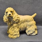Springer Spaniel Figurine Resin 1997 China Statue Blonde Tan Golden