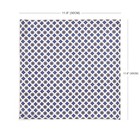Men s 100  Silk White Blue Micro Floral Pocket Square Hand Rolled Wedding 11 8 
