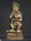 Antique 18th C  Tibetan Copper Alloy Buddhism Figure Of Panjaranata Mahakala