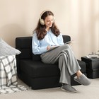 Homcom Folding Sofa Bed  Sleeper Chair With Pillow  Black