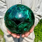 5 26lb Rare Natural Malachite Quartz Hand Carved Sphere Crystal Healing Gem Ball