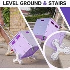 65l Folding Stair Climbing Cart 6 Wheels Rolling Grocery Teacher Crate With Lid