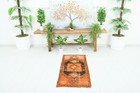 Turkish Door Mat Small Rug 2x3 Handmade Vintage Oushak Mini Rug Bath Carpet 912