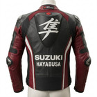 Suzuki Hayabusa Leather Moto Racing Track Jacket - Streetwear Protective Armor