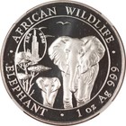 2015 Somalia 100 Shillings 1 Oz  999 Silver Elephant  Ana 2015 Privy - Ngc Ms-69