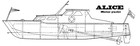  alice  Motor Yacht 1 20 500mm 19 6  Rc Model Boat Printed Plans   Templates