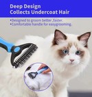 Professional Pet Grooming Tool 2 Sided Undercoat Dog Cat Shedding Comb Brush Pet