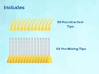 Dental Short Dental Mixing   Intra Oral Tips 50 Pack  1 1 Ratio  Yellow 5 Cm