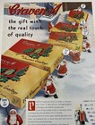 1938 Craven A Cigarette Ad Santa Claus Christmas Super Graphics Perfect Name  