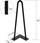12    Black Hairpin Furniture Legs 4pcs    Heavy-duty Hairpin Legs End Table Legs 