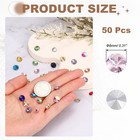 Pointed Back Rhinestones  50 Pcs 8mm Round Glass Rhinestone  pink 