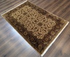 Indo Per sian Rug 4x6  Teawash Floral Wool Oriental Carpet