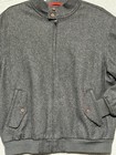 Vintage Izod Wool Coat Jacket Men   s Large Red Lined Gray Full Zip 90s