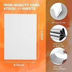 40 Sheets White Cardstock  Thick Paper Cardstock For Invitations  Menus  Wedding