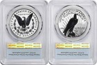2025-s Morgan And Peace Silver Dollar 2-coin Reverse Proof Set Pr70 Fs Pcgs