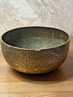 Antique Islamic Hindu Persian Handmade Copper Bowl