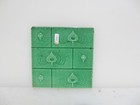Victorian Ceramic Tile Floral Flowers Leaf Old Antique Art Nouveau Vintage