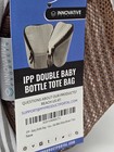 New Insulated Baby Bottle Bag Hot Or Cold Double Bottle Tote Bag Gray White Nwt 