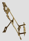 Vintage Ornate Solid Brass Easel Display Stand 9    Plate Picture Frame Book  G4