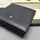 Montblanc 6cc Meisterstuck Wallet Black Leather Bifold Card Holder Men New