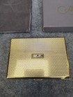 Vintage Colibri Gold Tone Cigarette Case W lighter In Original Box Engraved G H