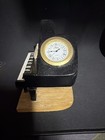 Vintage Baby Grand Piano Liberace Ivory Keys Black Nikko Clock