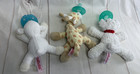 Wubbanub Baby Soothies Pacifier Soother Plush Lot 3 White Dog Lamb Giraffe