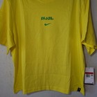 Brazil Shirt Womens Large Nike Soccer Brasil Cbf World Cup Tee New