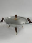 Mirro Medallion Large Serving Dish Three Piece Complete Atomic Age Mcm Vintage