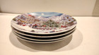 Set Of 4 Lenox American Christmas Carols On Main Street Party Plates-2002-8 5 
