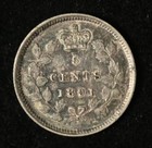 Canada 1891 5 Cents - Silver - Victoria - Au Beautiful Toning 