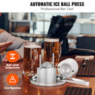 Ice Ball Press Ice Ball Maker 2 4  60 Mm Ice Press Kit For Whiskey Silver