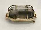 Antique Nautical Marine Brass Passage Bulkhead Oval Ship Wall Deck Light Fixture