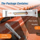 10 Pcs 5 Inch Gutter Hangers With A Pre-inserted Rust Resistant Screw quick Scre