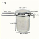 1pc Stainless Steel Tea Infuser With Lid   Folding Handle - New