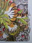 Original Tim Lehi Traditional Tattoo Flash Sheet Hand Signed  Stamped  Tigers 2